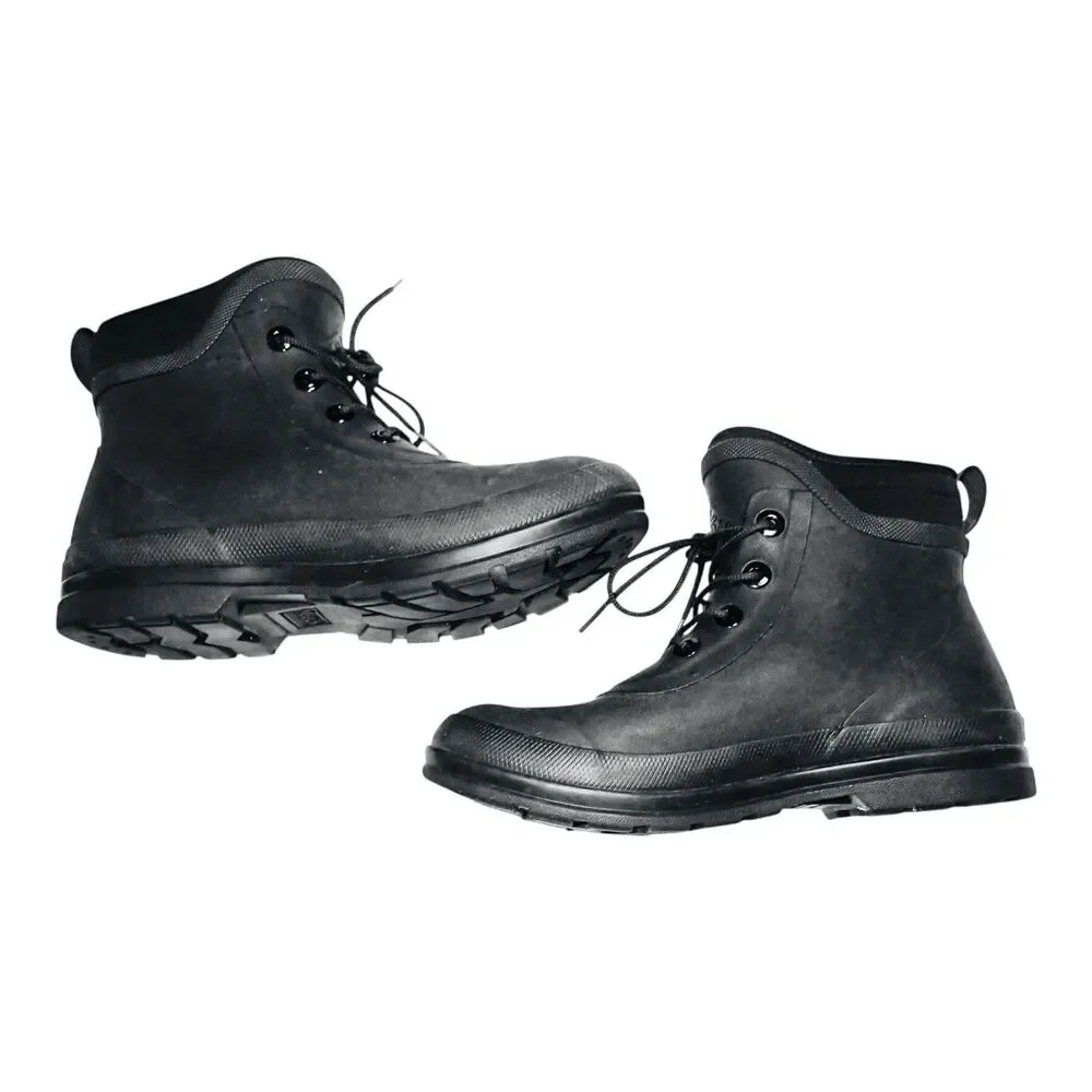 Muck Boot Women's Original Lace Up Boots Waterproof 8 Black Rain Snow Work Boots